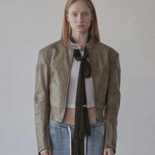 엠보싱 봄버 재킷 세이지 _새상품  (m)