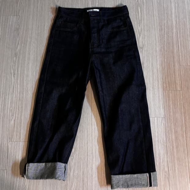 BESLOW 생지 데님 28 / 진청 롤업 데님팬츠