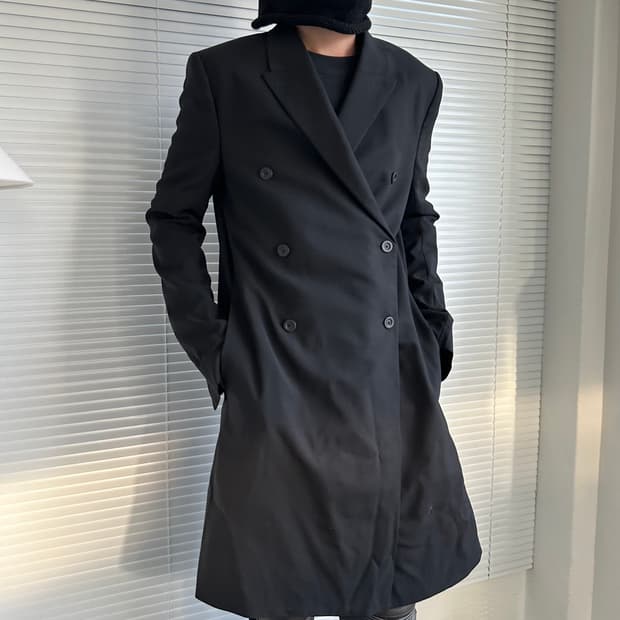 릭오웬스 2016 JMF 더블 브레스티드 코트