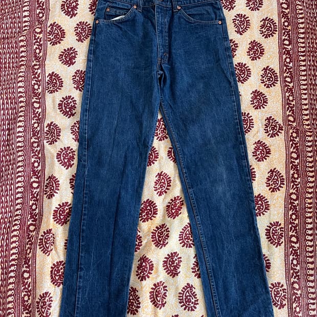 [33X34] 82년도 리바이스 505 진청 오렌지탭