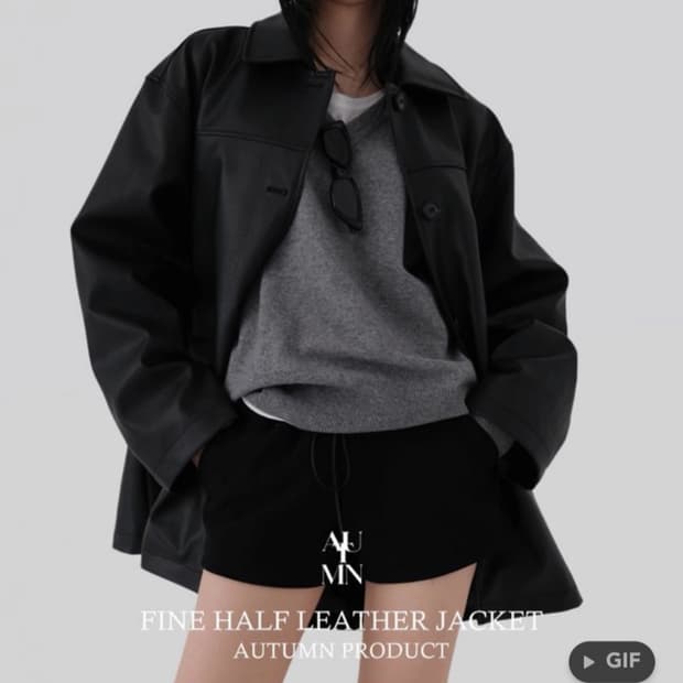 어텀 파인하프레더자켓 블랙
