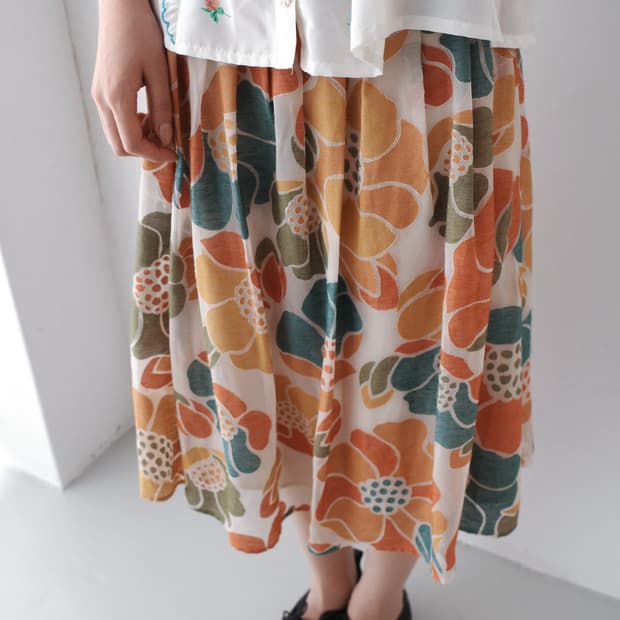 bubble flower skirt