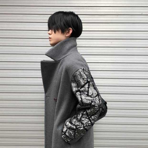 DKNY 스팽글 코트 