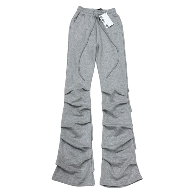 오픈와이와이 저지 셔링 팬츠 그레이 1