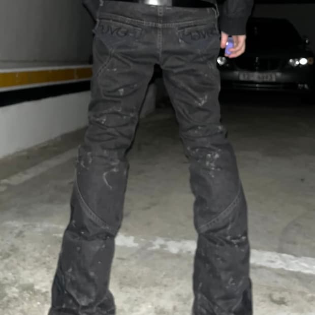 Tornado Mart tribal flare denim pants