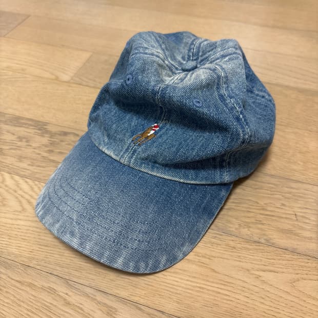 폴로 랄프로렌 워싱 데님 볼캡