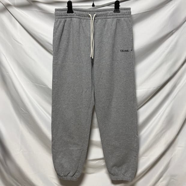 [S+급/XL] 셀린느 코튼 트레이닝 조거팬츠 그레이