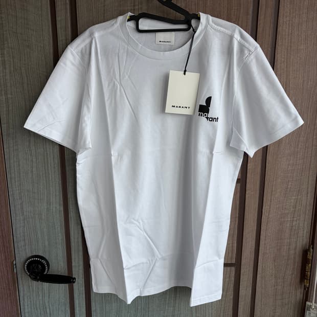 새상품(L)이자벨마랑 로고 반팔티셔츠 화이트