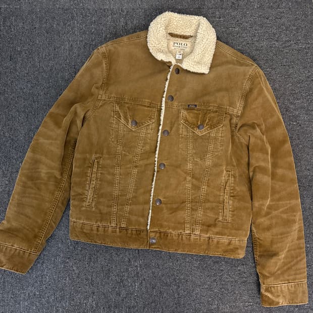 폴로 플리스라인 코듀로이 트러커 재킷