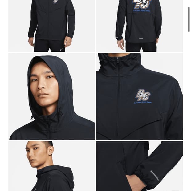 나이키 블루리본 러닝자켓 블랙 L