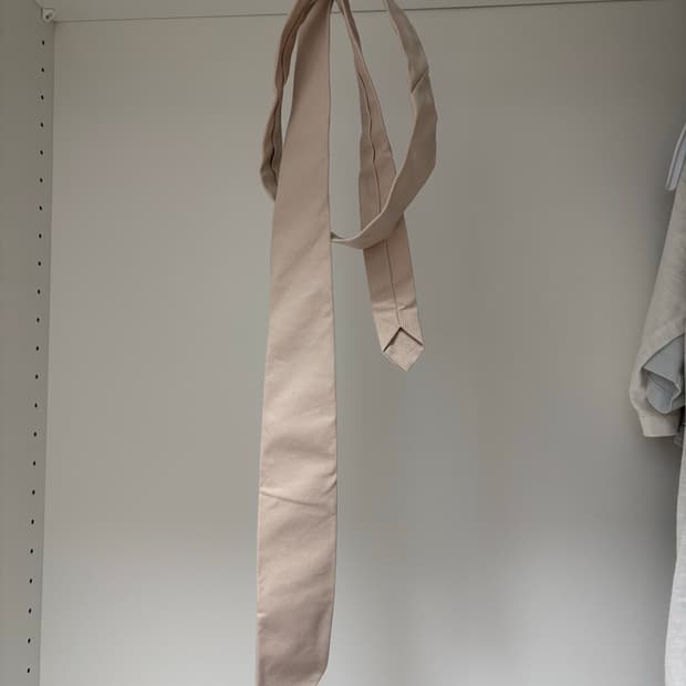 faerie 샵페어리 베이지 넥타이 모리걸 그런지 빈티지 크림 브라운