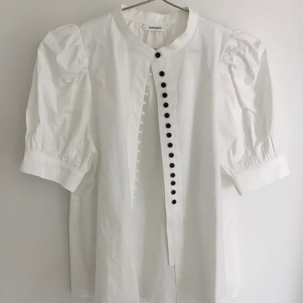 해브빈 퍼프 블라우스 havebin blouse