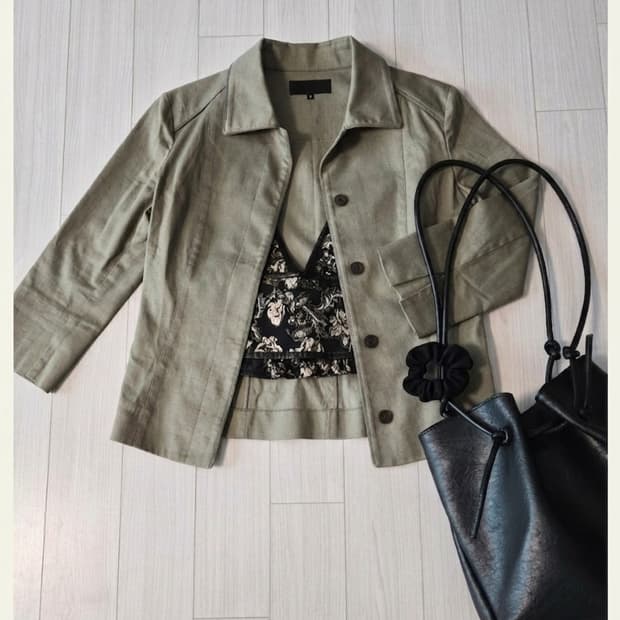 언타이틀 메이드 인 재팬 코튼 혼방 자켓