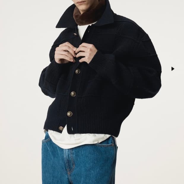 (구매) 렉토 빈티지 버튼 카라 가디건 S