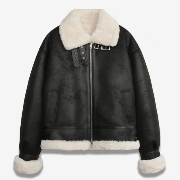 도프제이슨 하이넥 레더 무스탕