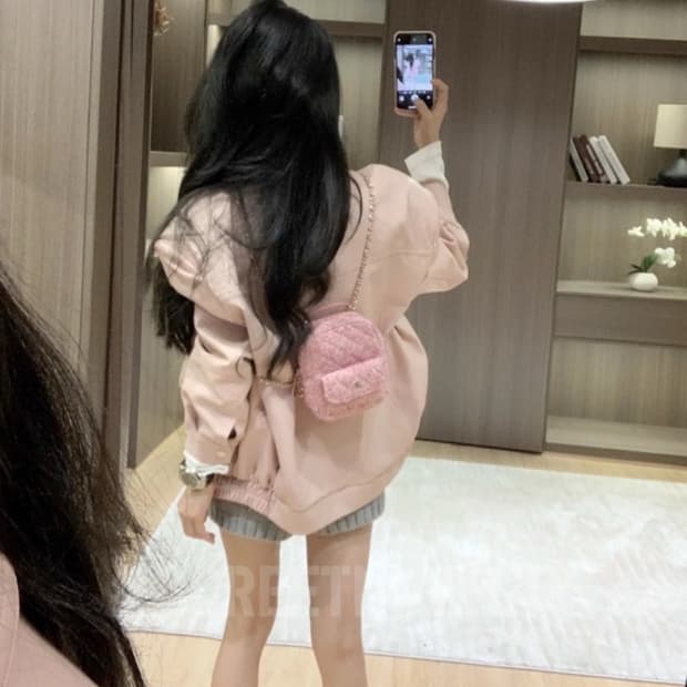 샤넬뷰티 트위드 미니백팩 핑크 기프트 백