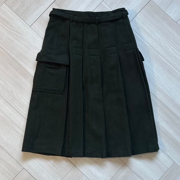 [PURE COLLECTION] cargo pleats skirt