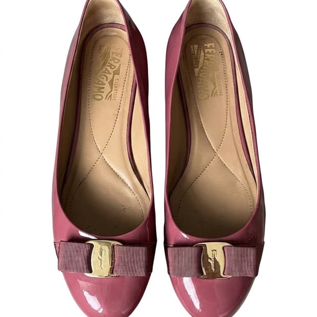 페레가모 ferragamo 바리나 플랫슈즈 로즈 7c 245