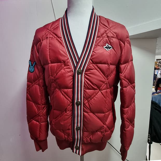 파리게이츠 레드 남성 구스다운 퀼팅 자켓 95