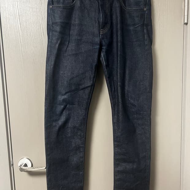 유니클로 셀비지 슬림핏 데님 팬츠 33