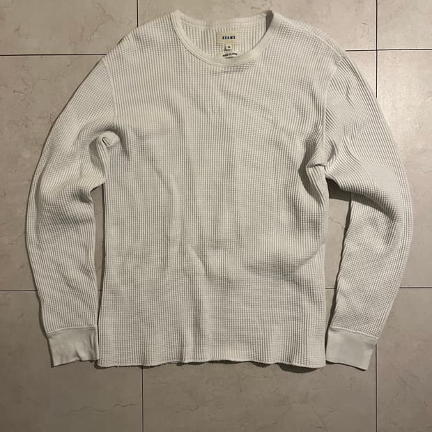 빔즈 Beams made in japan 크림 와플 맨투맨