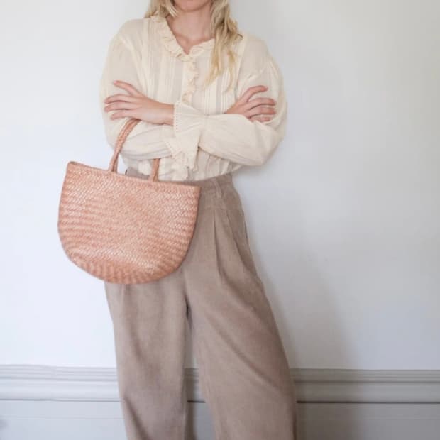 드래곤디퓨전 그레이스 바스켓 스몰 토트백