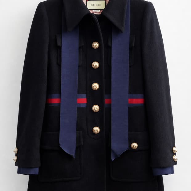 Gucci Gold Button Wool Coat