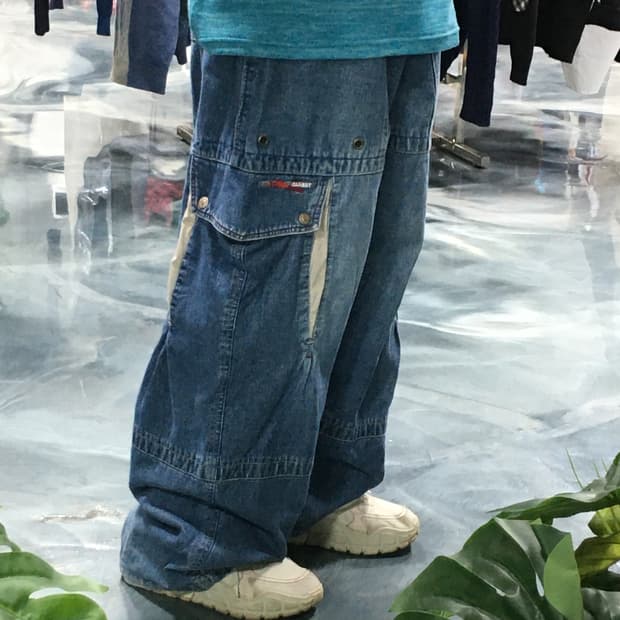 카고 데님 팬츠