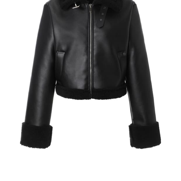 카키포인트 미니 무스탕 블랙