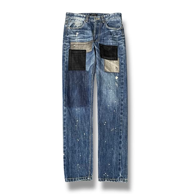 (28) RAGROUSE 빈티지 패치 페인팅 데님 44