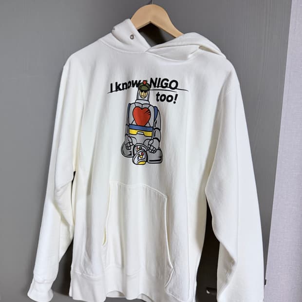 XL) 휴먼메이드 니고 후드 화이트