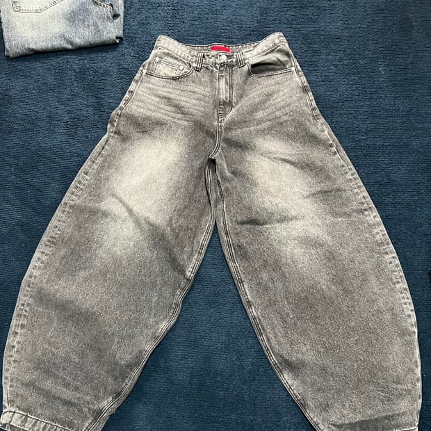 기철 벌룬 팬츠 데님