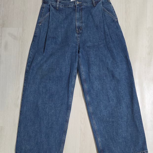 코어드 core de 핀턱 와이드 데님 팬츠 