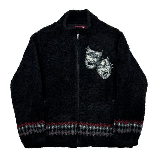 슈프림 드라마 마스크 플리스 자켓 블랙