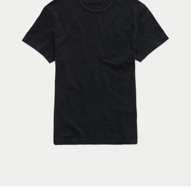 RRL 인디고 코튼 크루넥 티셔츠 블랙 L 새제품