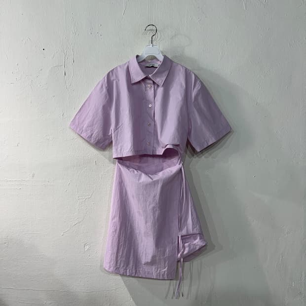 구호플러스 시그니처 컷아웃 원피스 1size