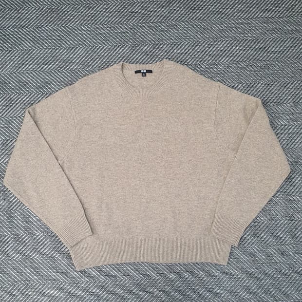 유니클로 울100 긴소매 니트 남자105