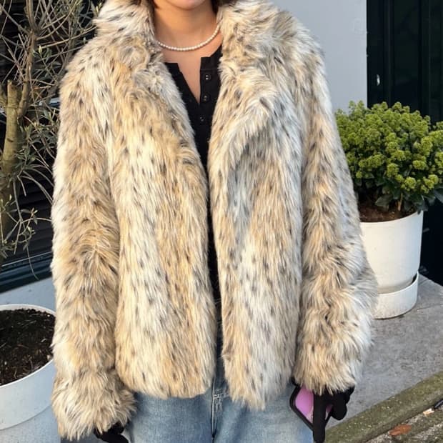 빈티지 레오파드 퍼 자켓 Free