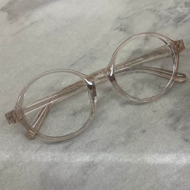 오앤씨 ONC 틴트 브라운 클리어 라운드 뿔테 안경