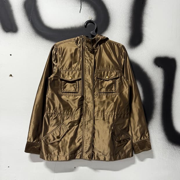 WMS 폴로 랄프로렌 글로시 골드 후드 필드 자켓