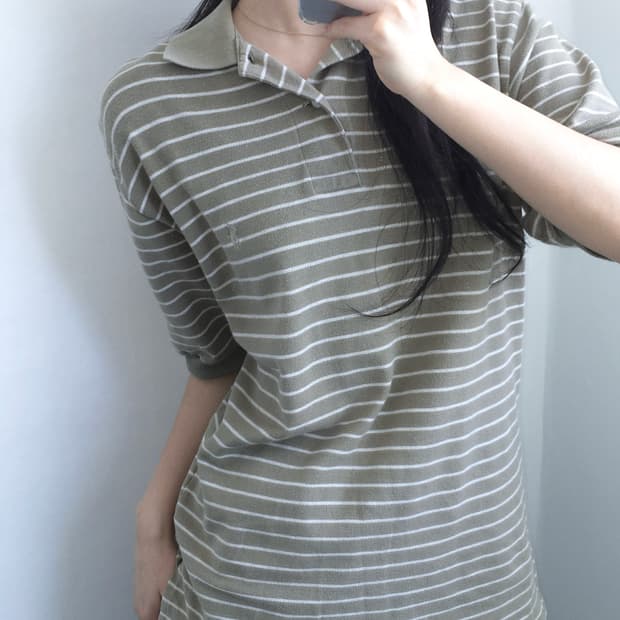 Polo 폴로 랄프로렌 베이지 단가라 카라티