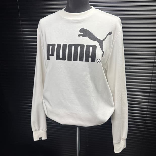 PUMA 퓨마 푸마 화이트 흰색 스웻 셔츠 맨투맨 올드스쿨 S 90 긴팔