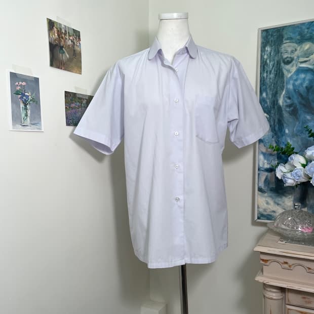lavender basic half shirt(size-M)