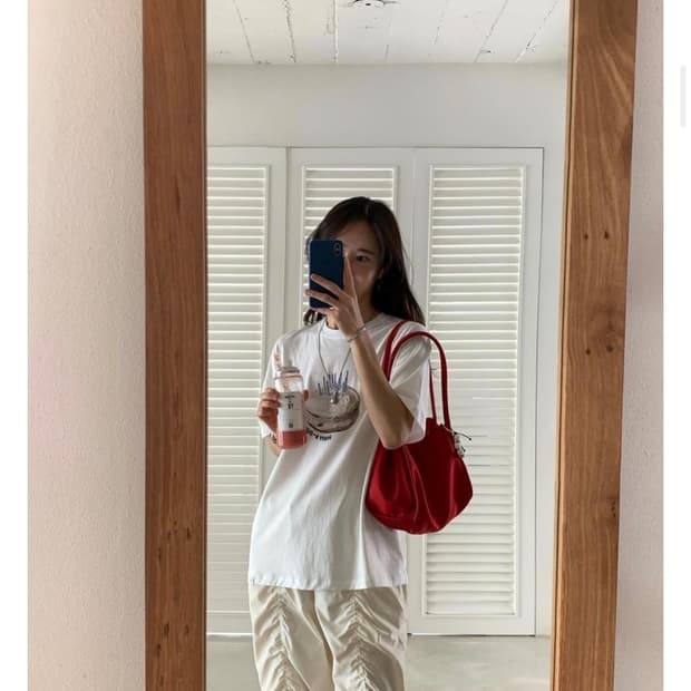 브런치 나일론 숄더백