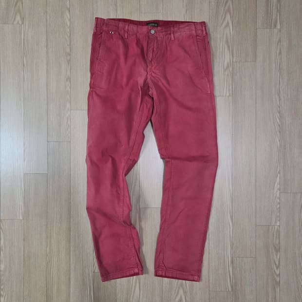 나파피리 레드 가먼트다잉 코튼 팬츠