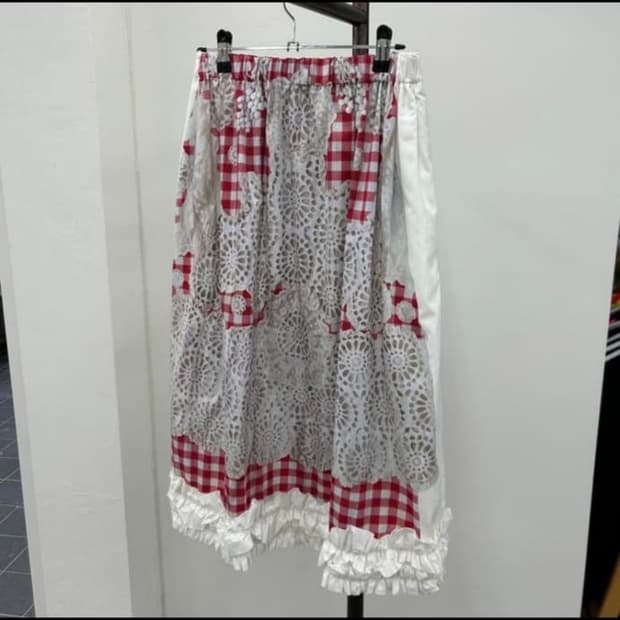 (오늘만) 꼼데가르송 레드 프릴 스커트 xs