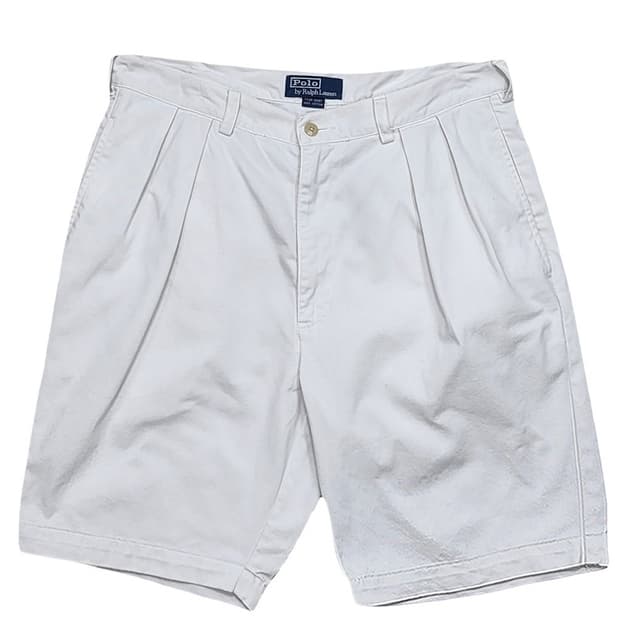 RALPH LAUREN 핀턱 치노 하프팬츠 34