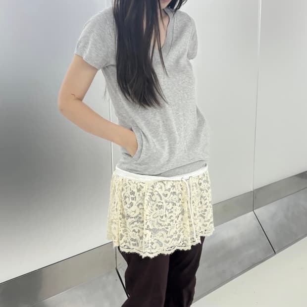 Sacai luck frill lace dress 프릴 레이스 원피스