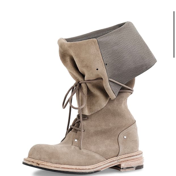 새상품 Folded lace-up long boots_Sand 부츠