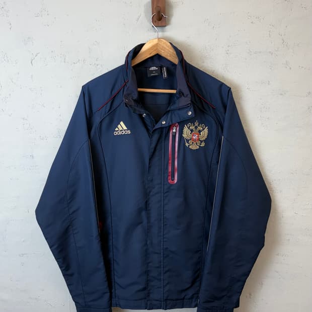 아디다스 올드스쿨 러시아 국대 삼선 바람막이